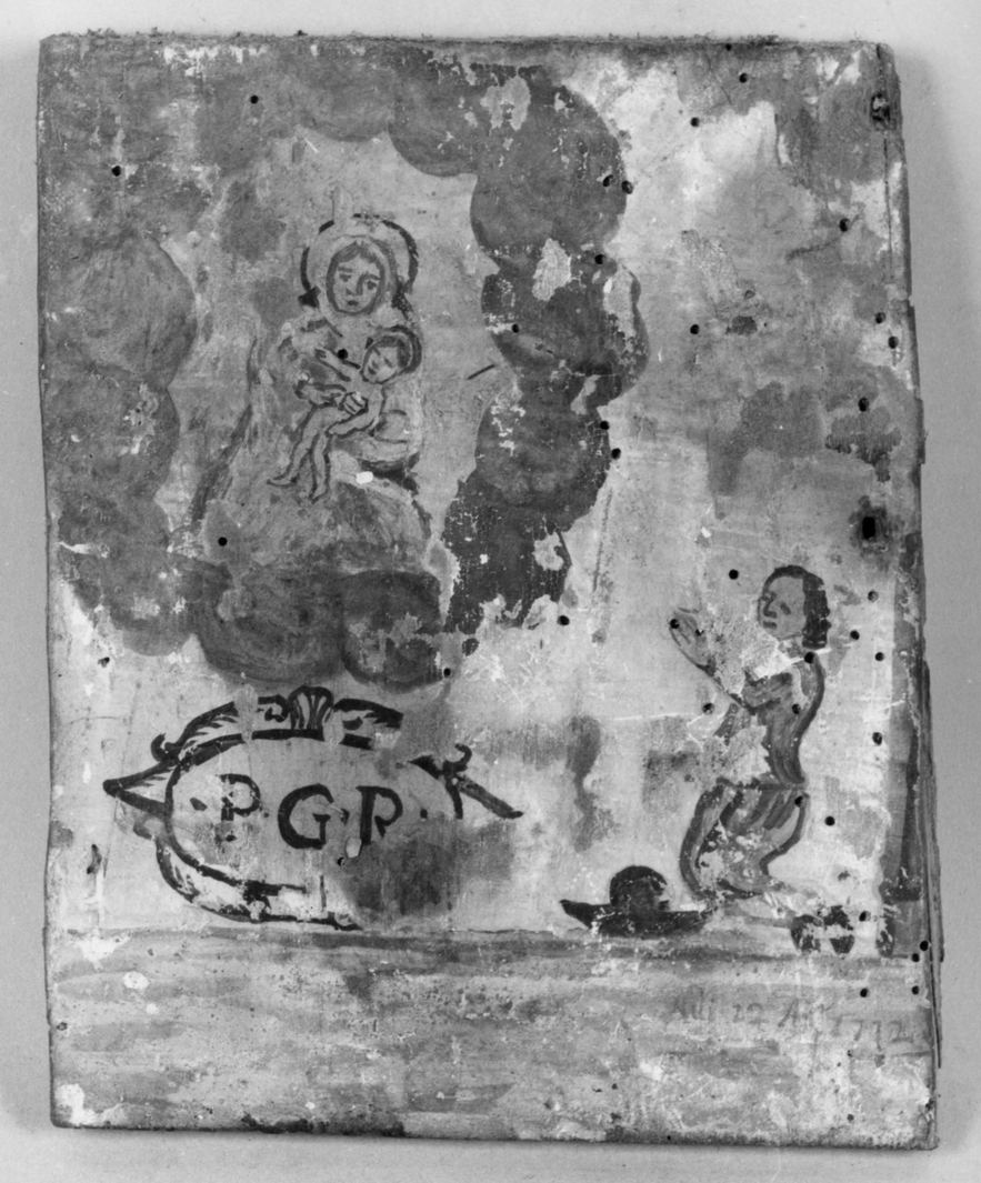 ricevimento di una grazia (ex voto) - ambito toscano (sec. XVIII)