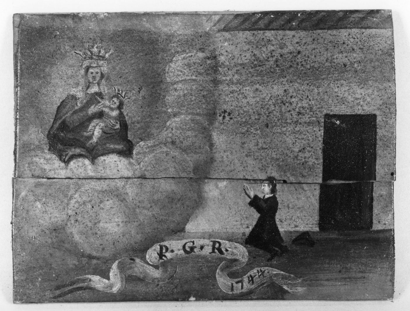 ricevimento di una grazia (ex voto) - ambito toscano (sec. XVIII)