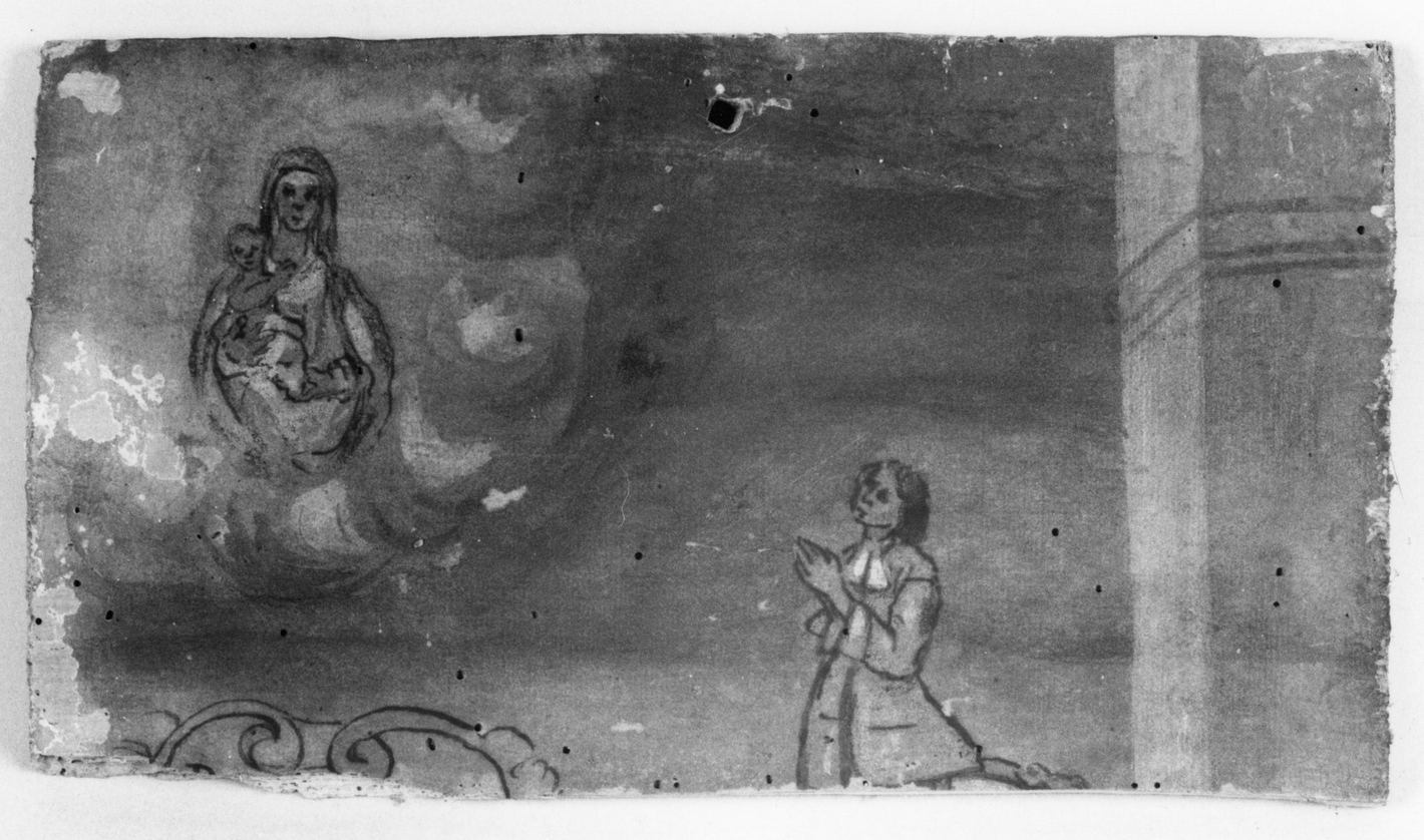 ricevimento di una grazia (ex voto) - ambito toscano (sec. XIX)