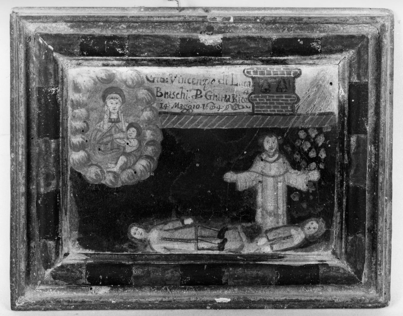 ricevimento di una grazia (ex voto) - ambito toscano (sec. XVII)