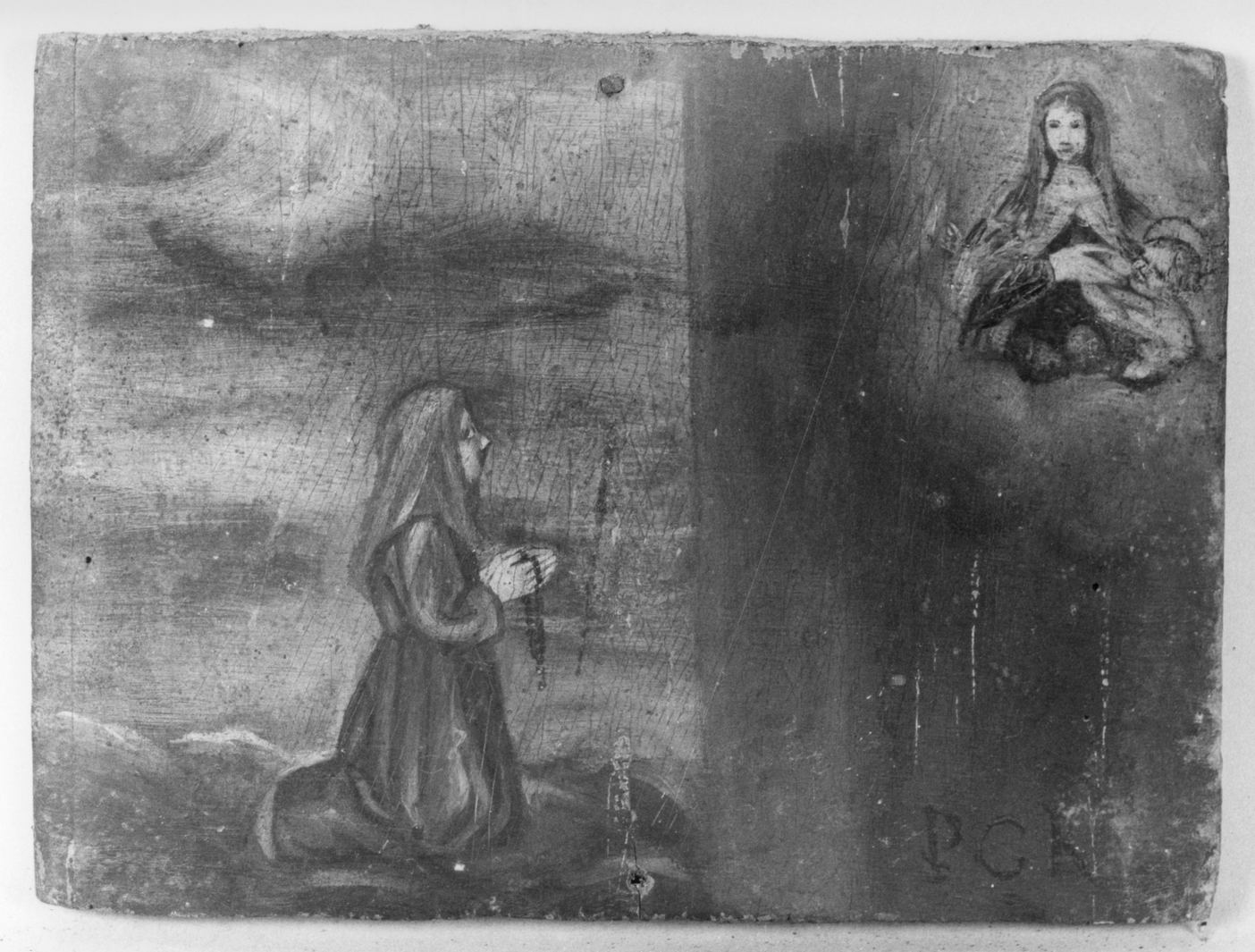 ricevimento di una grazia (ex voto) - ambito toscano (prima metà sec. XVIII)