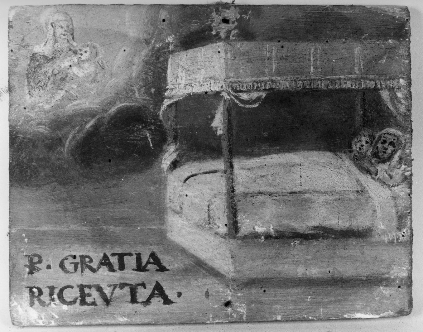 ricevimento di una grazia (ex voto) - ambito toscano (prima metà sec. XVIII)