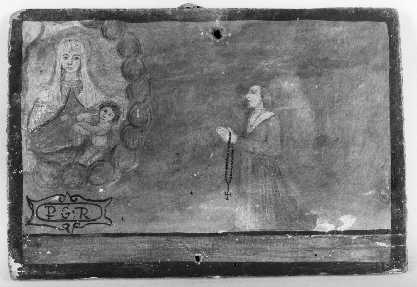 ricevimento di una grazia (ex voto) - ambito toscano (inizio sec. XVIII)