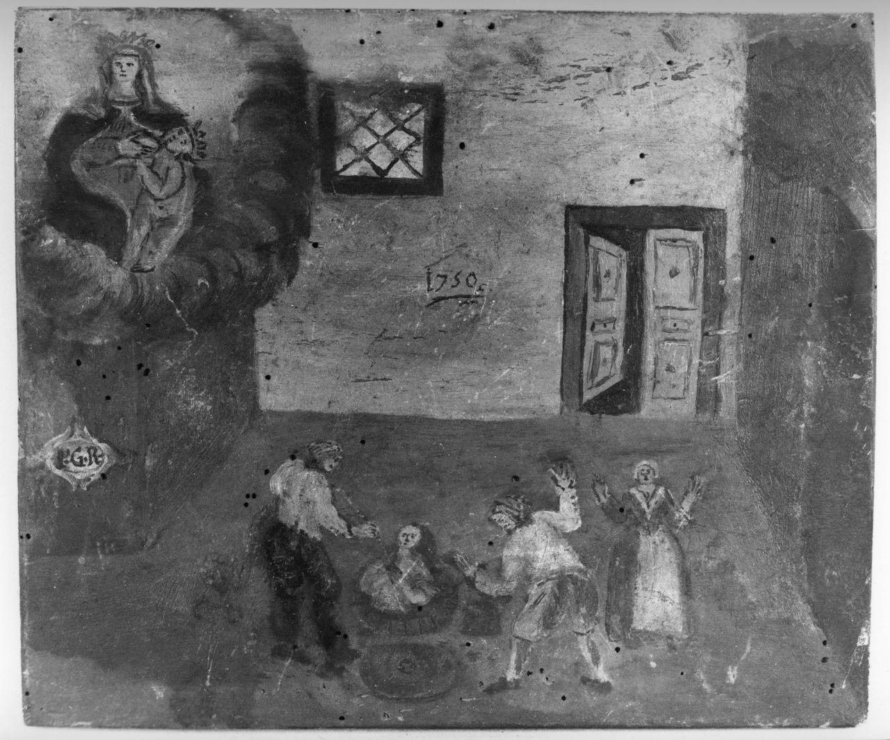 ricevimento di una grazia (ex voto) - ambito toscano (sec. XVIII)