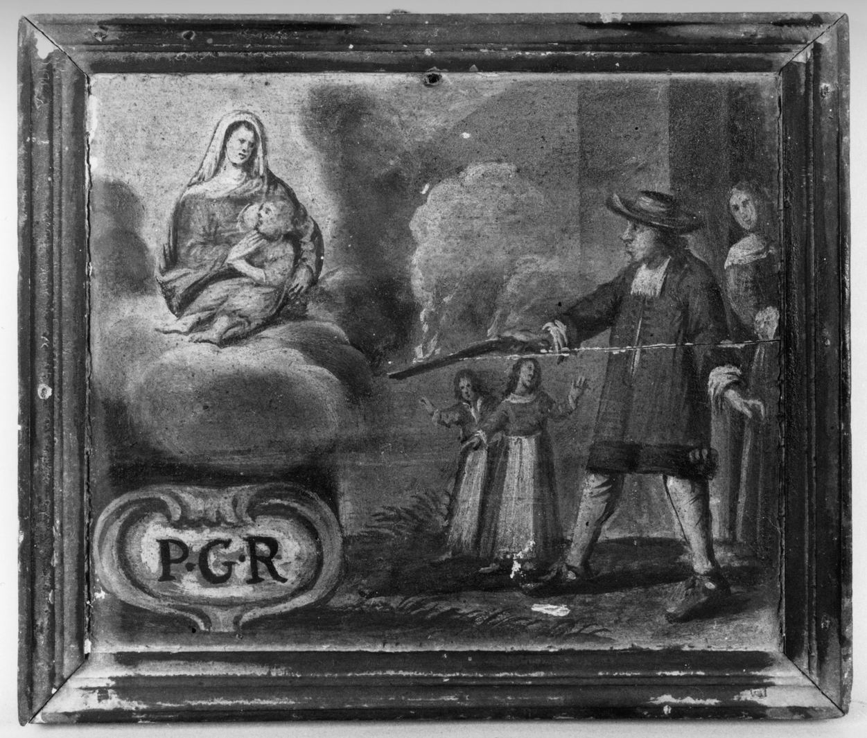 ricevimento di una grazia (ex voto) - ambito toscano (ultimo quarto sec. XVII)