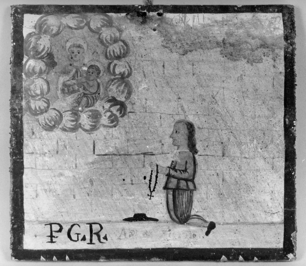 ricevimento di una grazia (ex voto) - ambito toscano (sec. XVIII)