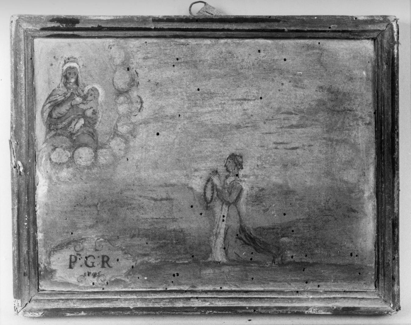 ricevimento di una grazia (ex voto) - ambito toscano (sec. XVIII)