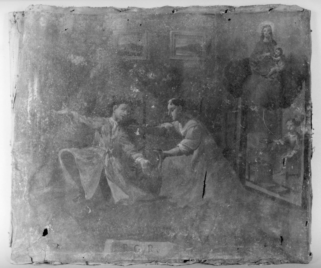 ricevimento di una grazia (ex voto) - ambito toscano (secondo quarto sec. XVIII)