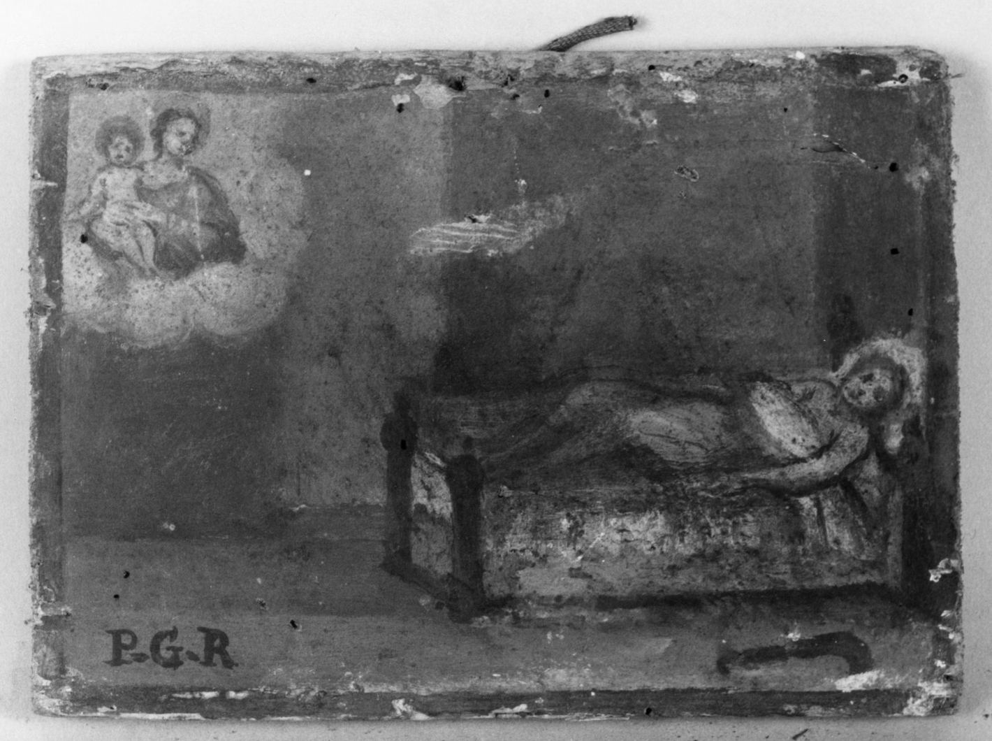 ricevimento di una grazia (ex voto) - ambito toscano (ultimo quarto sec. XVII)