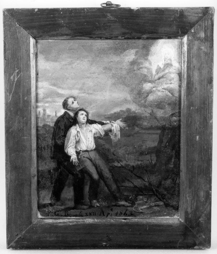 ricevimento di una grazia (ex voto) - ambito toscano (sec. XIX)