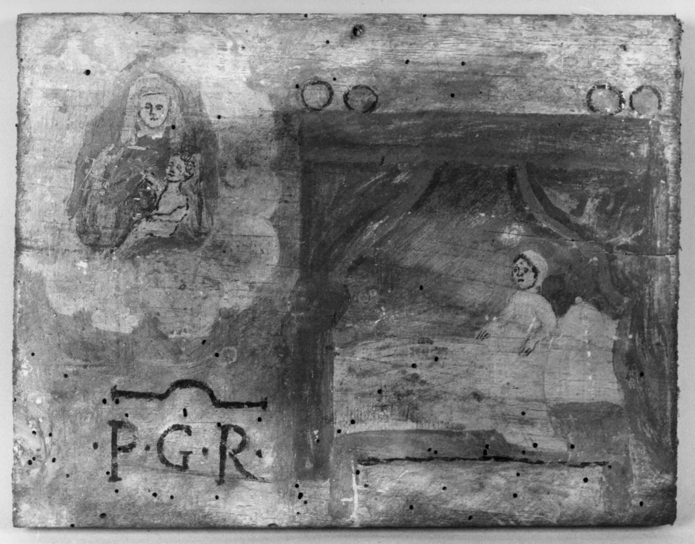 ricevimento di una grazia (ex voto) - ambito toscano (prima metà sec. XVIII)