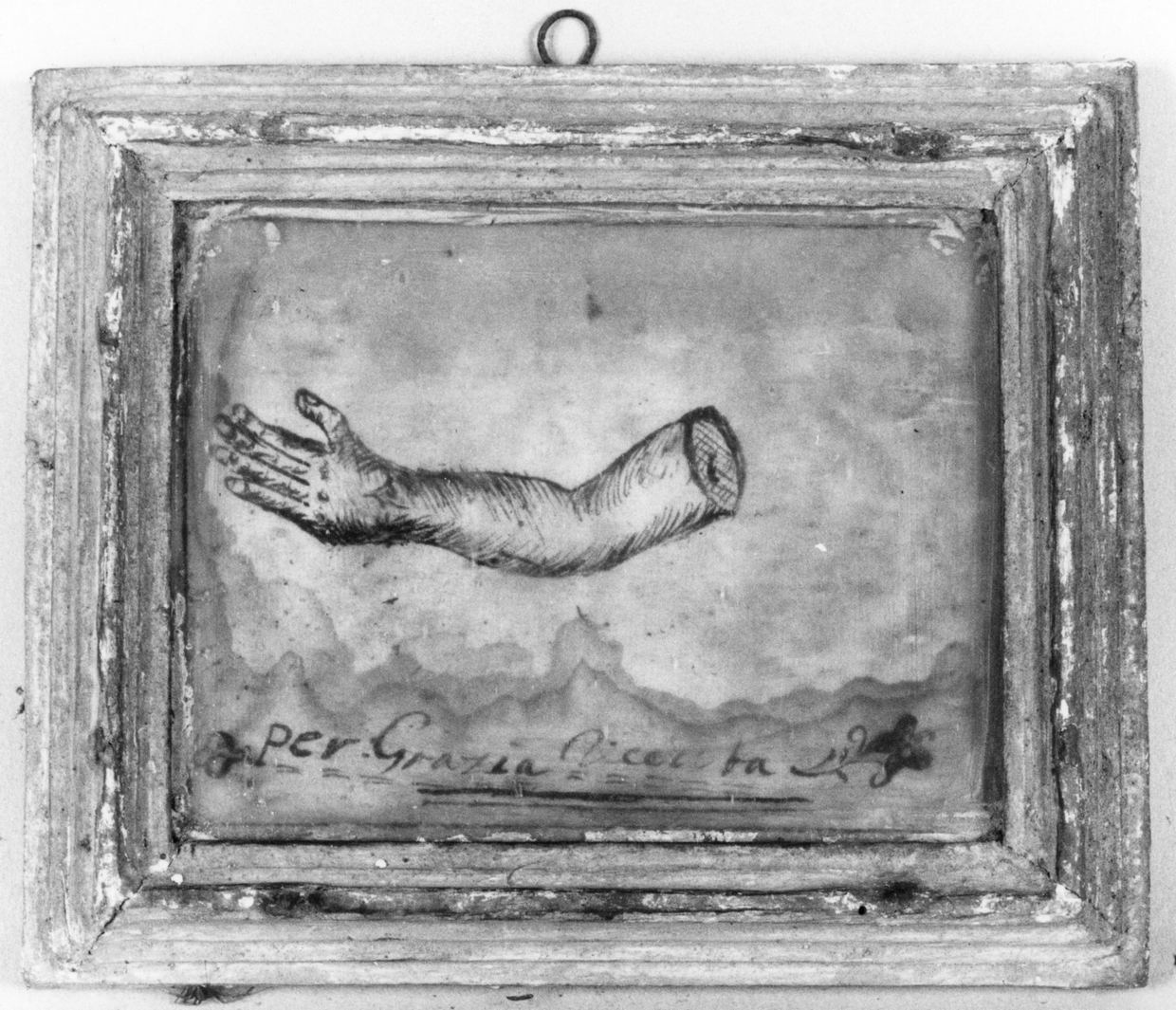 ricevimento di una grazia (ex voto) - ambito toscano (sec. XVIII)