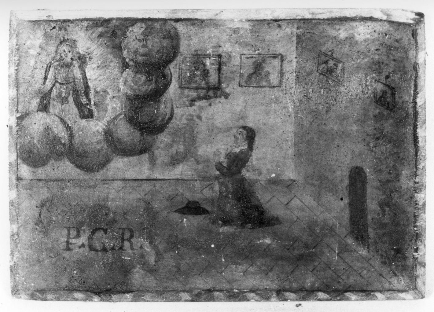 ricevimento di una grazia (ex voto) - ambito toscano (seconda metà sec. XVIII)