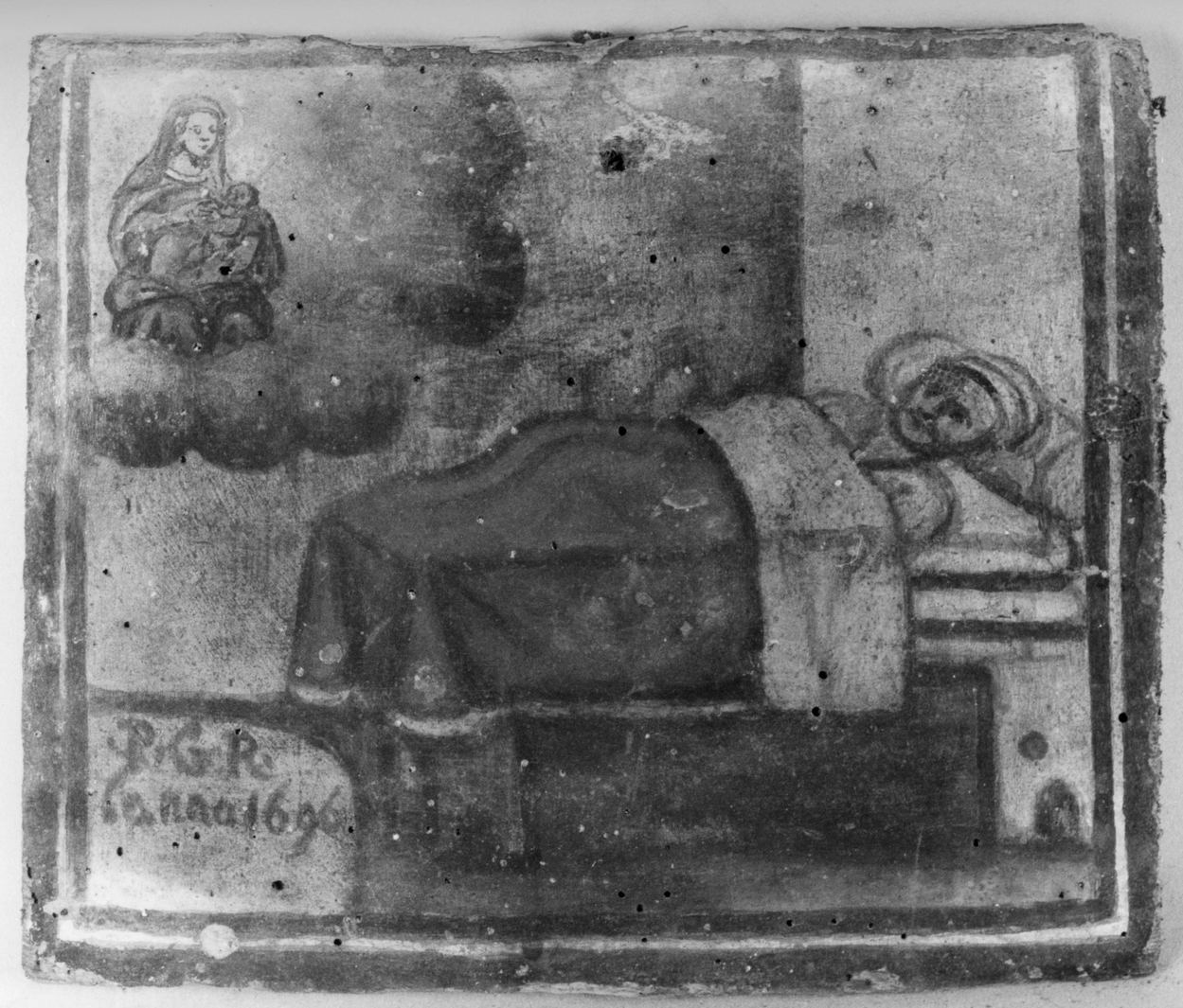 ricevimento di una grazia (ex voto) - ambito toscano (sec. XVII)