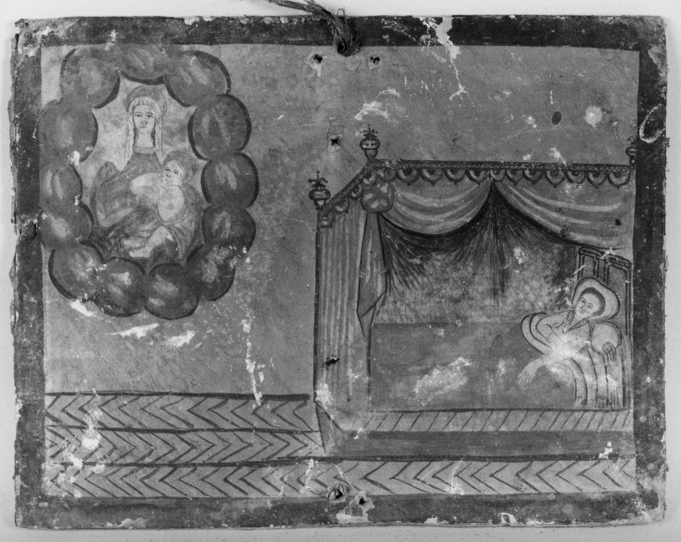 ricevimento di una grazia (ex voto) - ambito toscano (prima metà sec. XVIII)