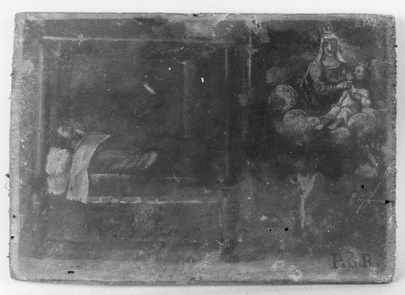 ricevimento di una grazia (ex voto) - ambito toscano (prima metà sec. XVIII)