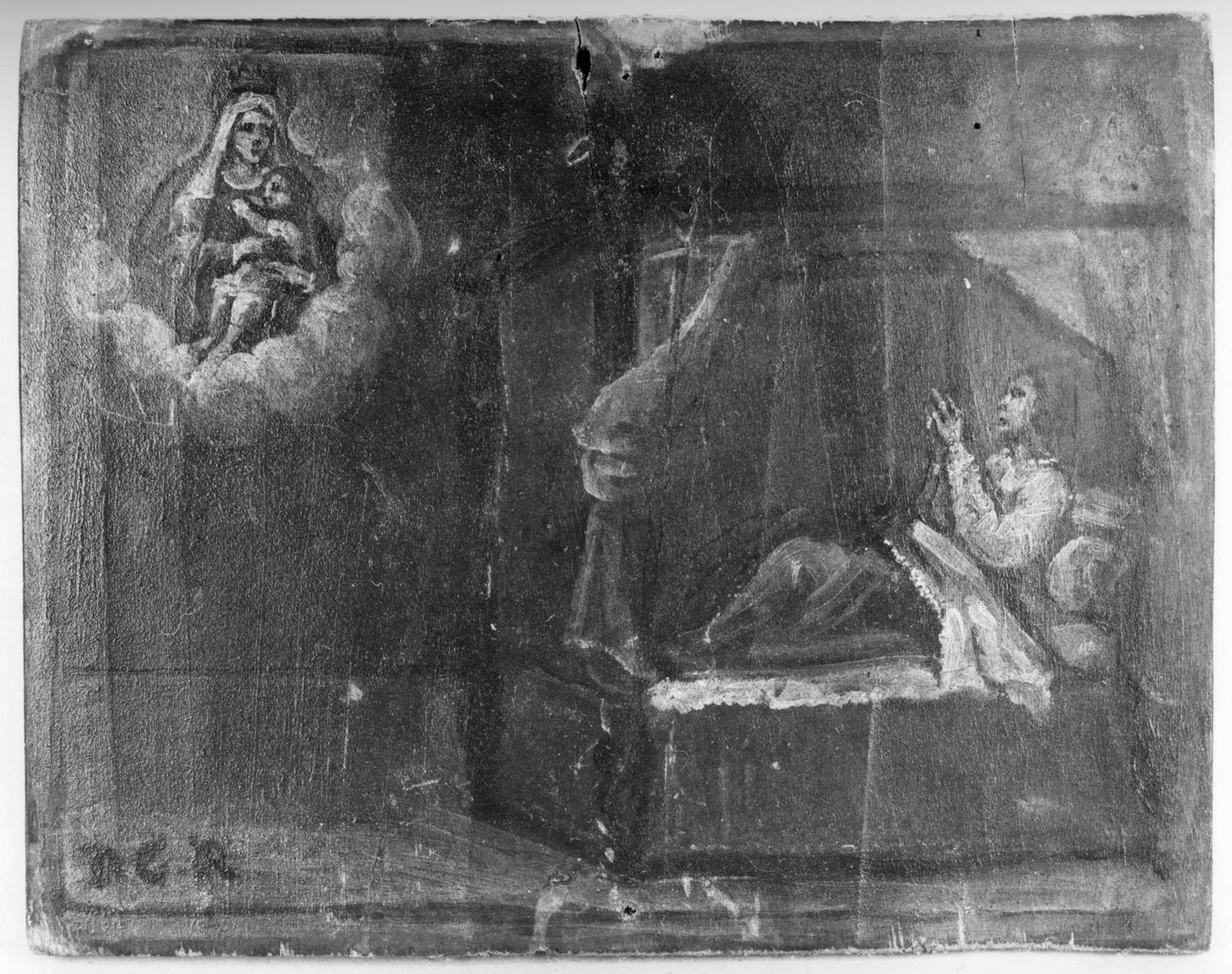 ricevimento di una grazia (ex voto) - ambito toscano (prima metà sec. XVIII)