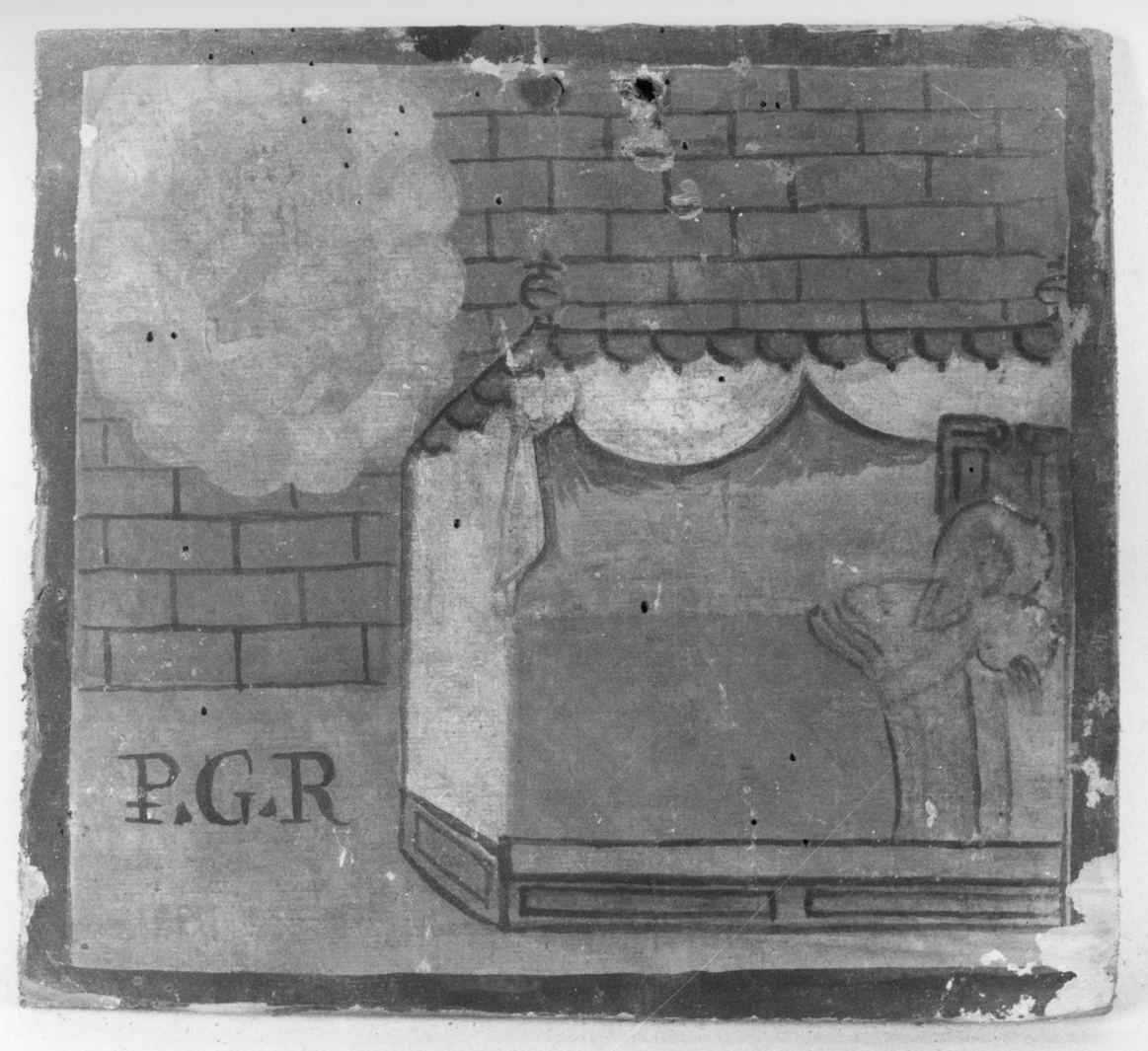 ricevimento di una grazia (ex voto) - ambito toscano (prima metà sec. XVIII)