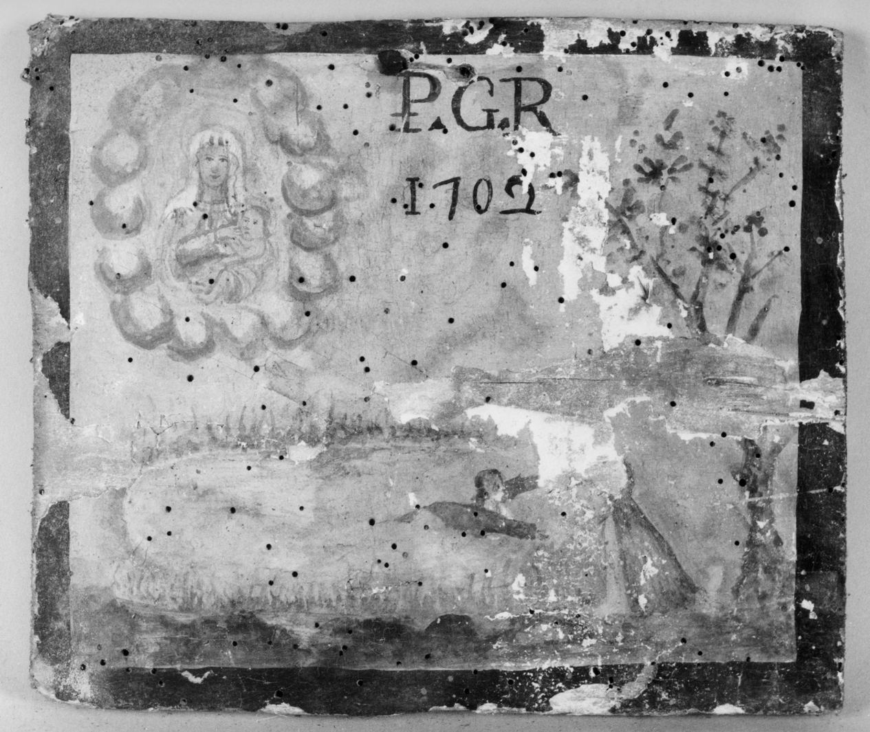 ricevimento di una grazia (ex voto) - ambito toscano (sec. XVIII)