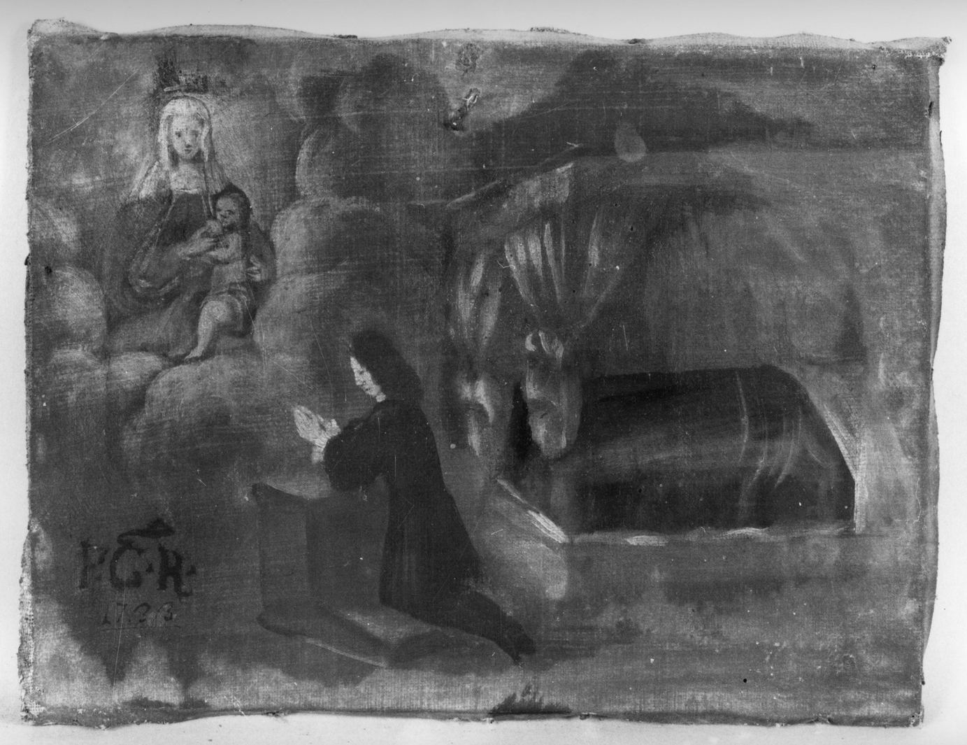 ricevimento di una grazia (ex voto) - ambito toscano (sec. XVIII)