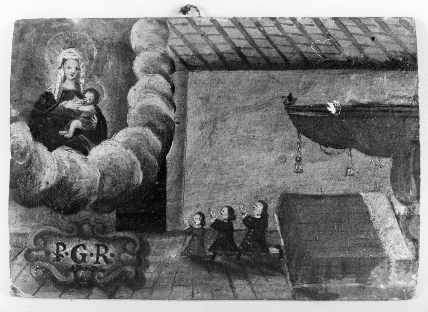 ricevimento di una grazia (ex voto) - ambito toscano (sec. XVIII)