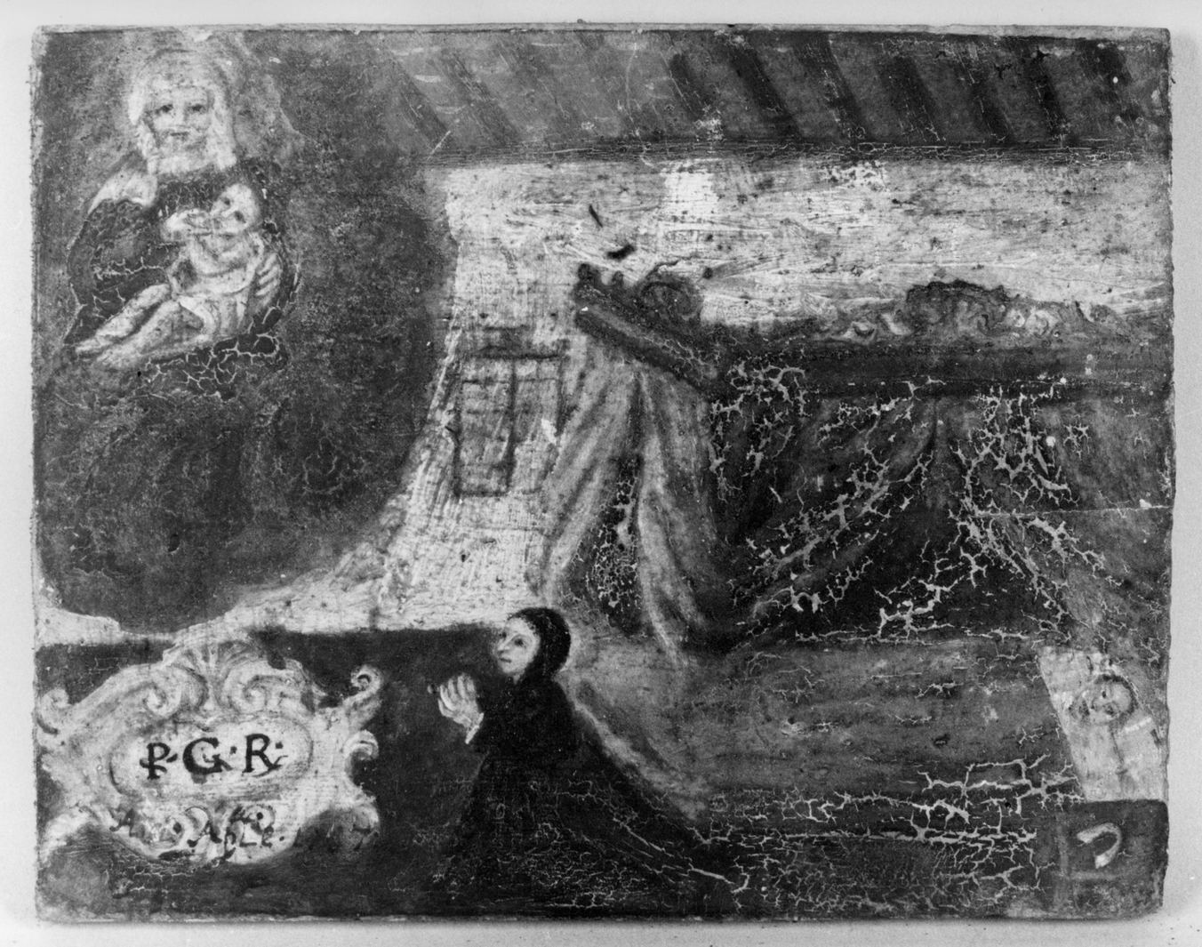 ricevimento di una grazia (ex voto) - ambito toscano (sec. XVIII)