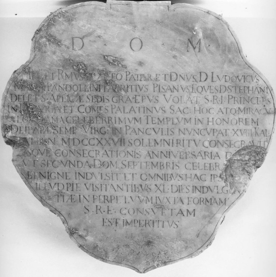 lapide - produzione toscana (sec. XVIII)