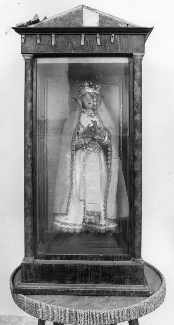 Madonna (statuetta devozionale, elemento d'insieme) - manifattura toscana (sec. XIX)