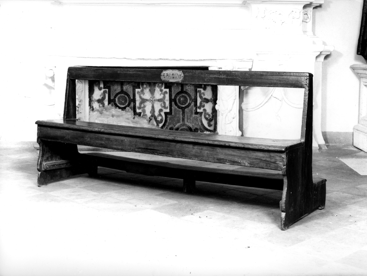 panca con inginocchiatoio, serie - bottega senese (ultimo quarto sec. XIX)