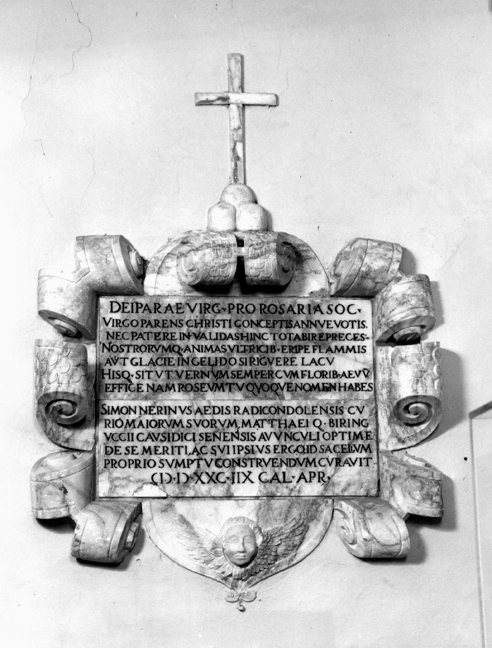 lapide tombale - bottega senese (sec. XVI)