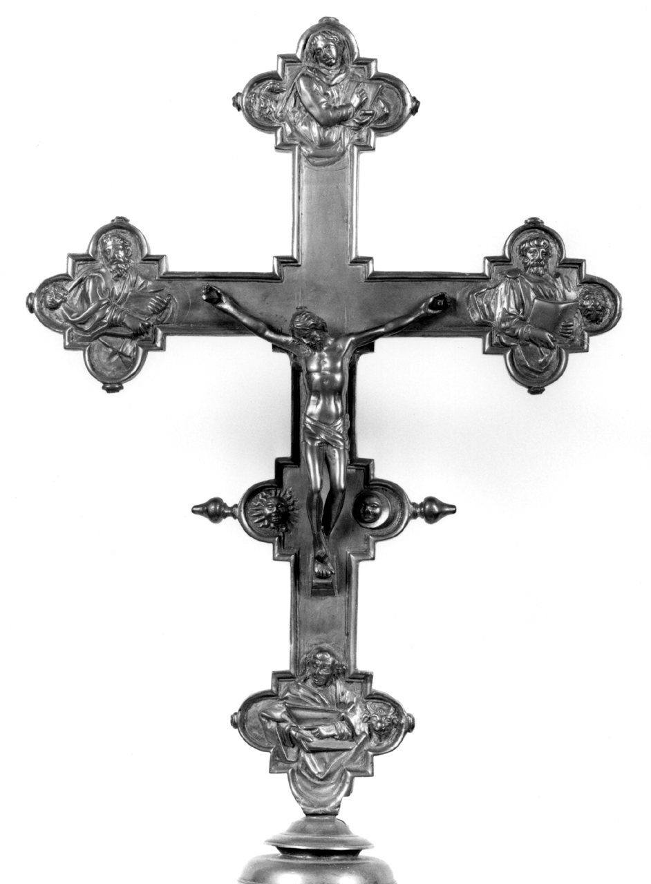 croce d'altare, serie - bottega senese (inizio sec. XVII)