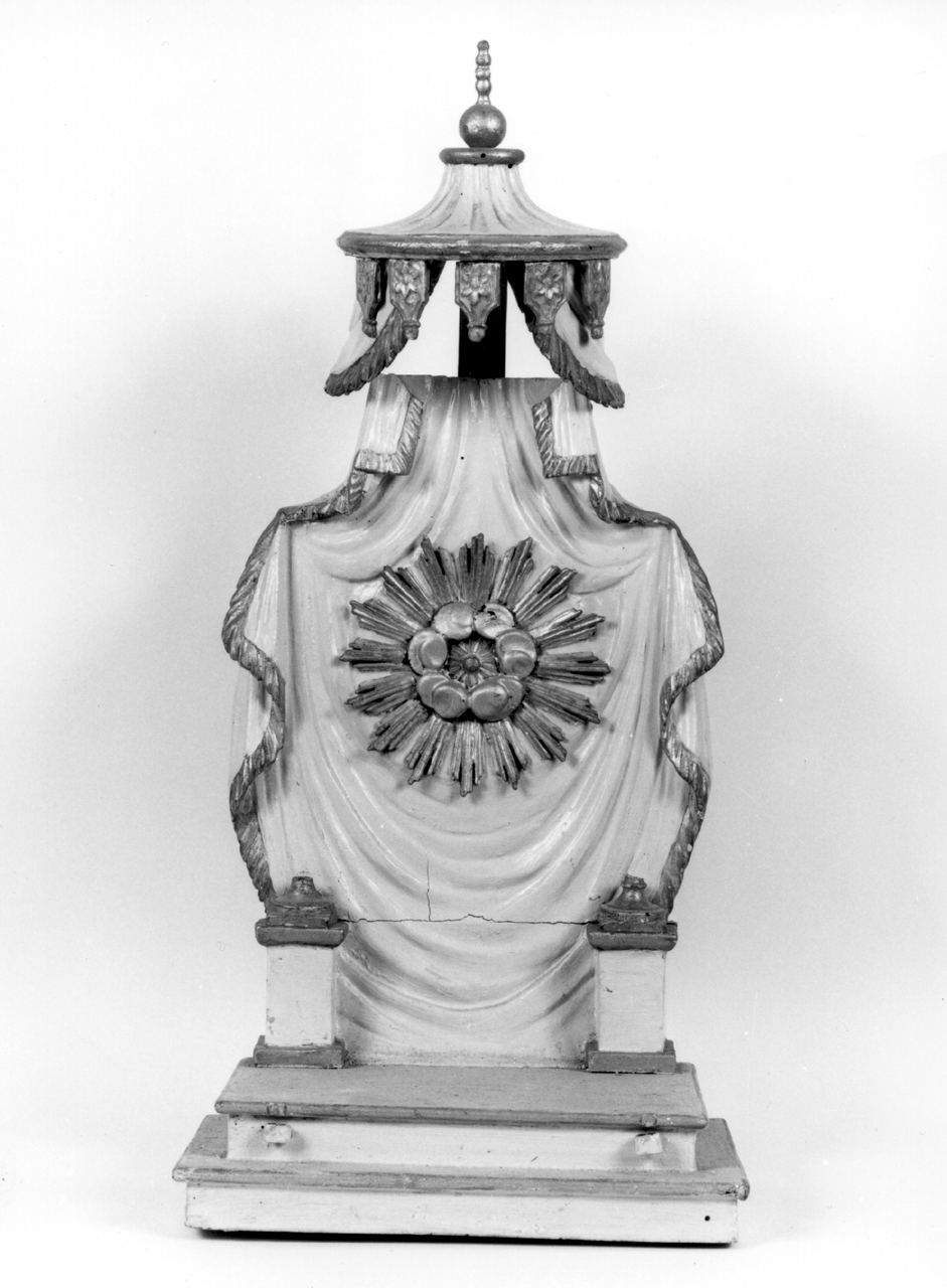 tronetto per esposizione eucaristica - bottega senese (terzo quarto sec. XIX)