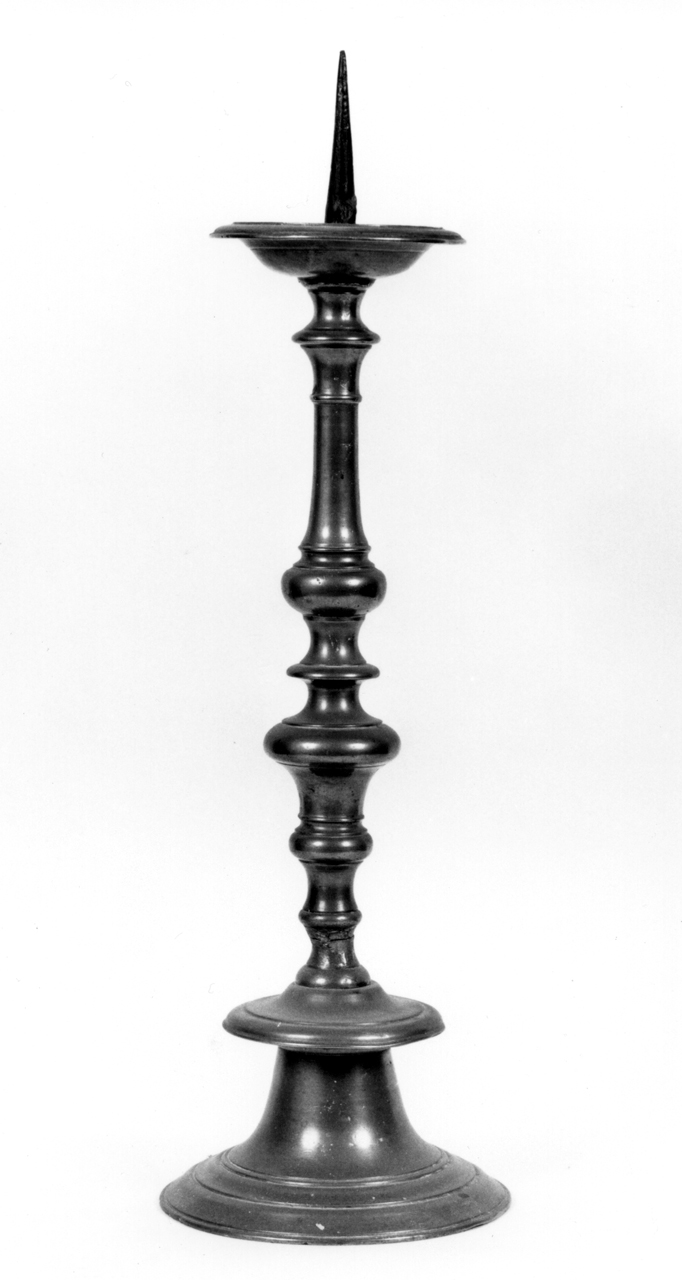 candelabro, serie - bottega senese (seconda metà sec. XVII)