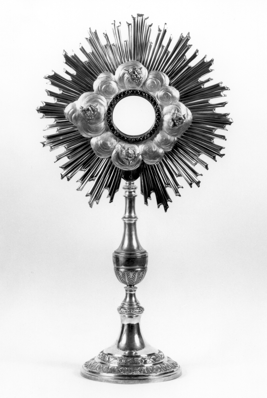 ostensorio - a raggiera - bottega senese (primo quarto sec. XIX)