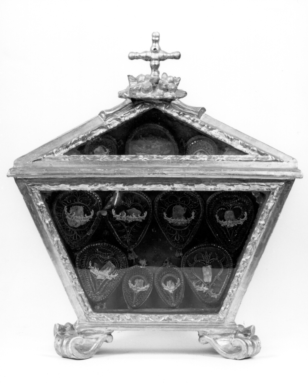 reliquiario a teca - a urna - bottega senese (terzo quarto sec. XVIII)