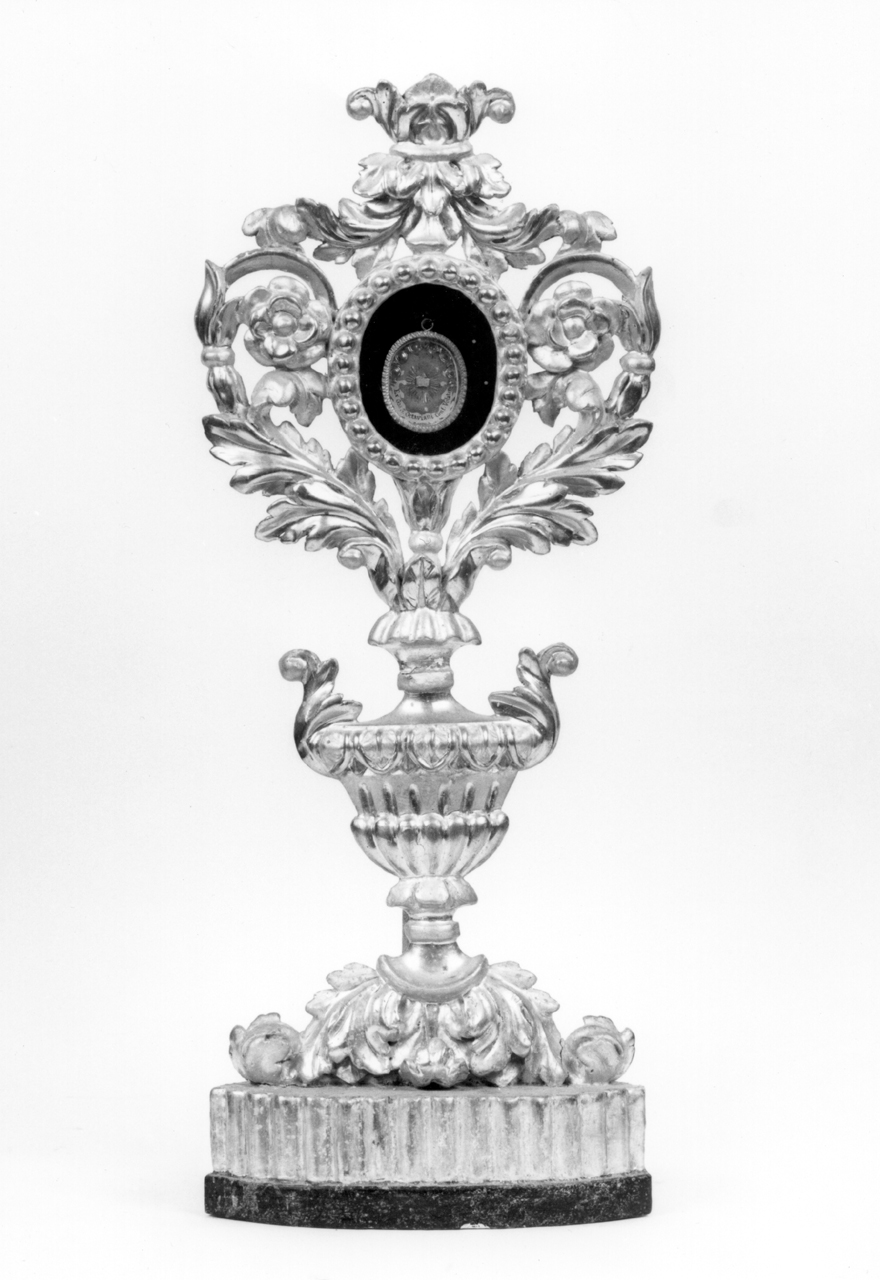 reliquiario fitomorfo, serie - bottega senese (fine/inizio secc. XVIII/ XIX)