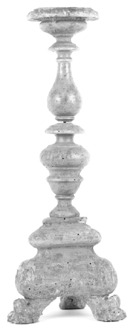 candeliere d'altare, serie - bottega toscana (sec. XVIII)