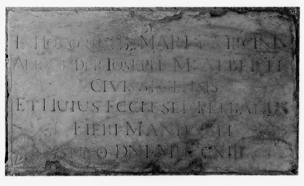 lapide - bottega toscana (sec. XVIII)