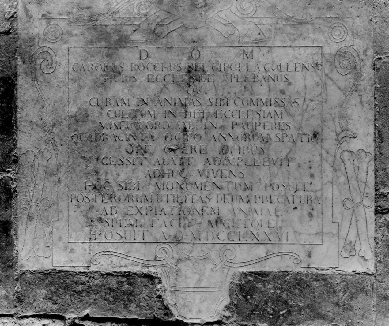 lapide - bottega toscana (sec. XVIII)