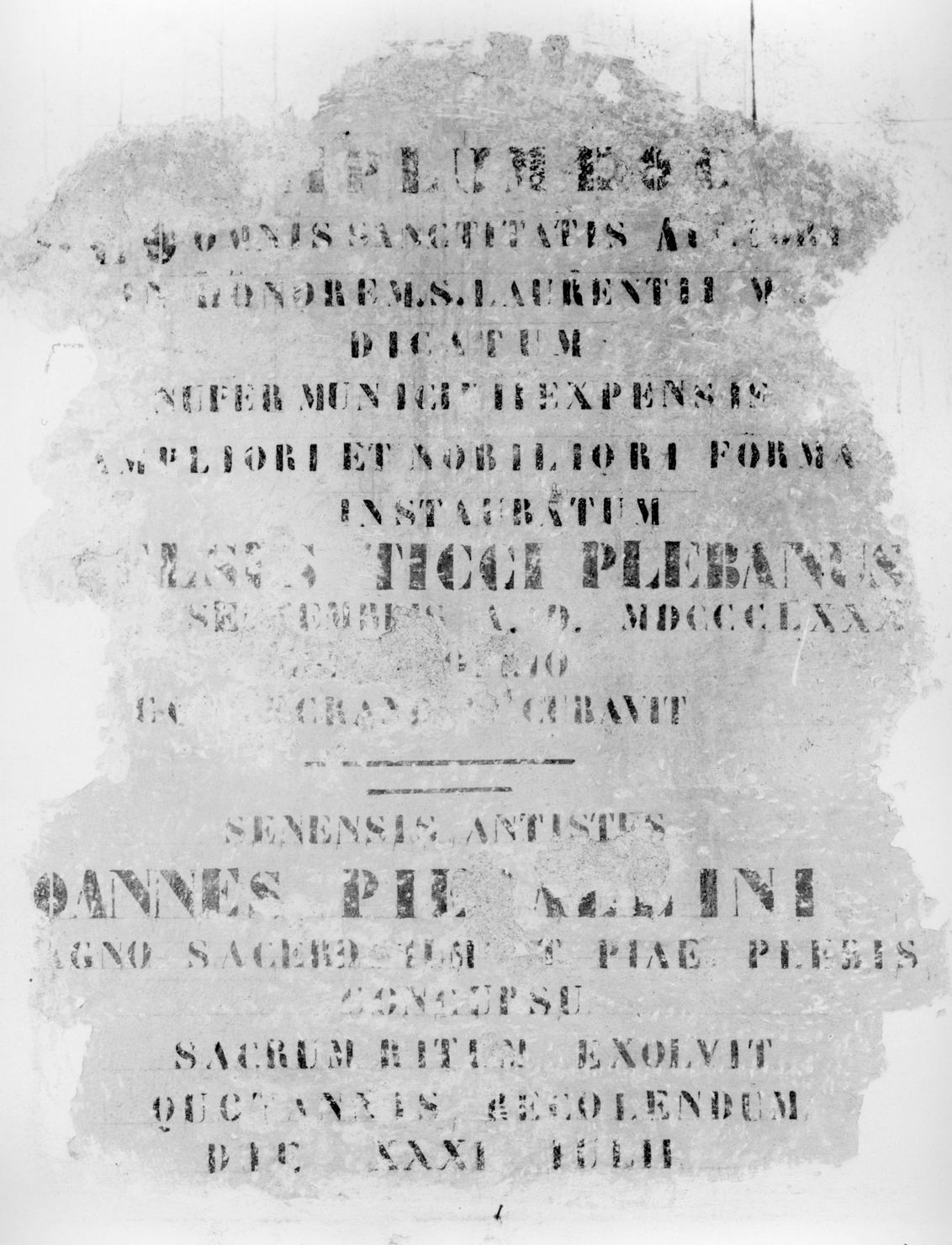 lapide - bottega toscana (sec. XIX)