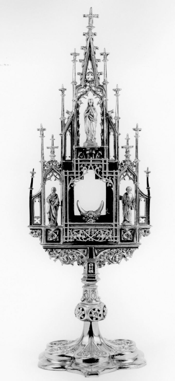 ostensorio architettonico - bottega italiana (prima metà sec. XX)