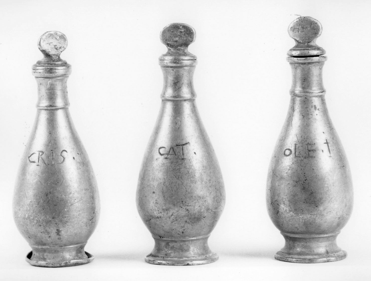 vasetti per oli santi, serie - bottega toscana (sec. XVIII)