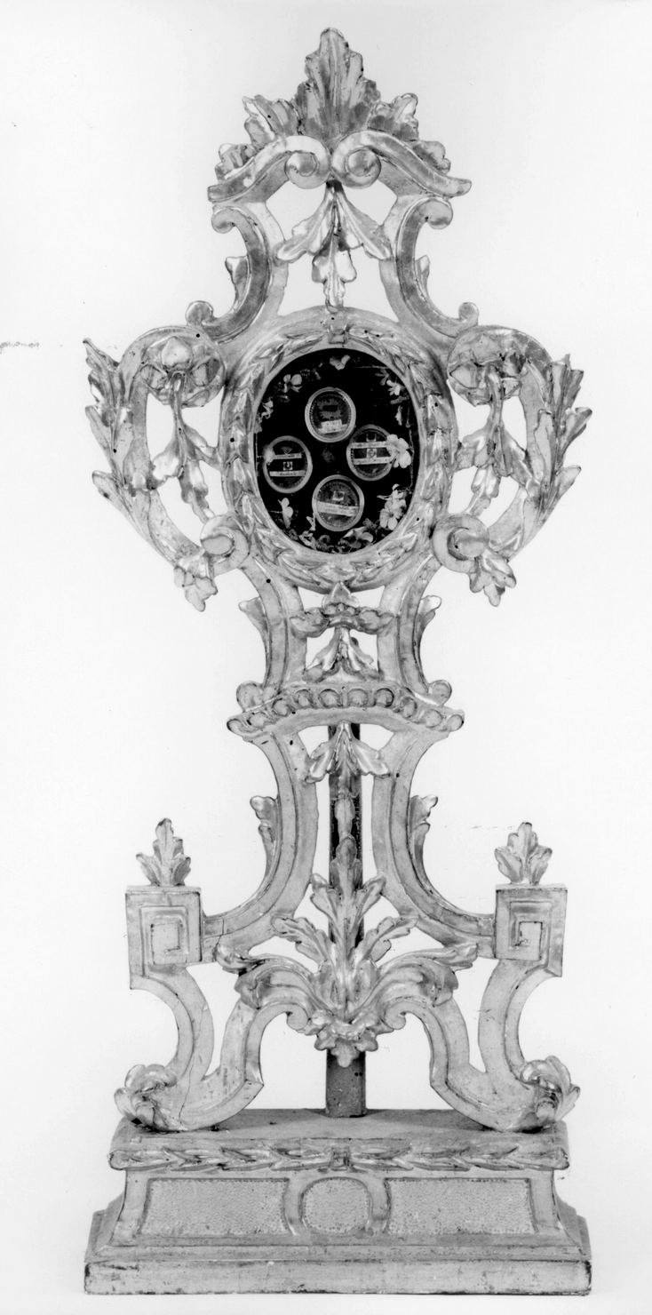 reliquiario - a ostensorio, serie - bottega toscana (metà sec. XVIII)