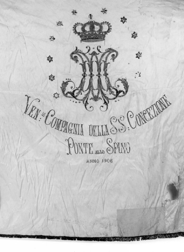 stendardo processionale - manifattura toscana (sec. XX)