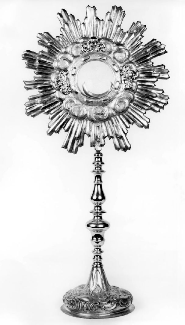 ostensorio - a raggiera - bottega toscana (prima metà sec. XX)