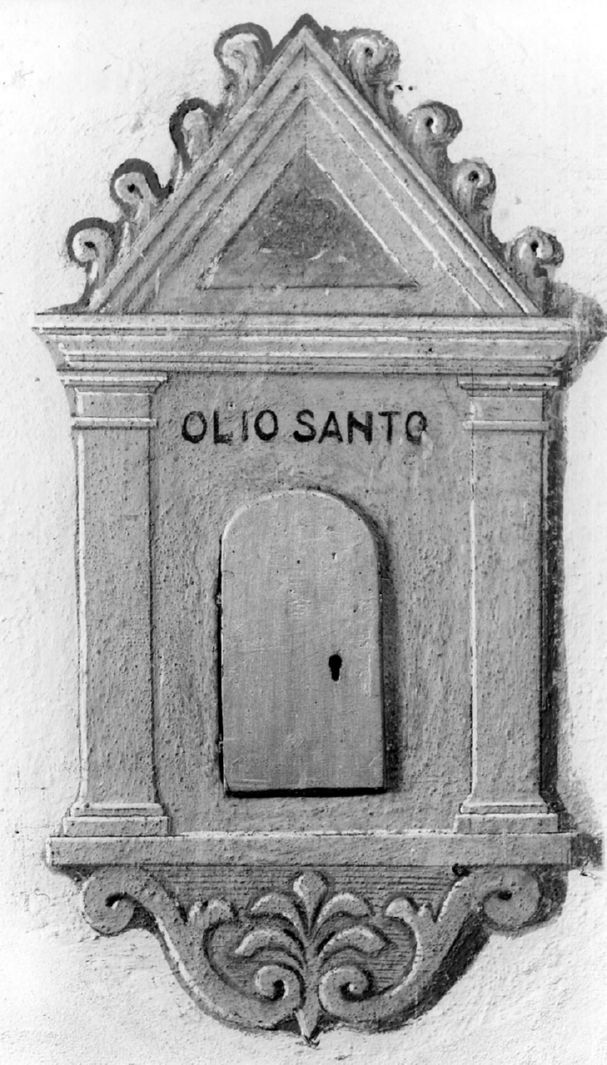 tabernacolo per oli santi (dipinto) - ambito senese (sec. XX)