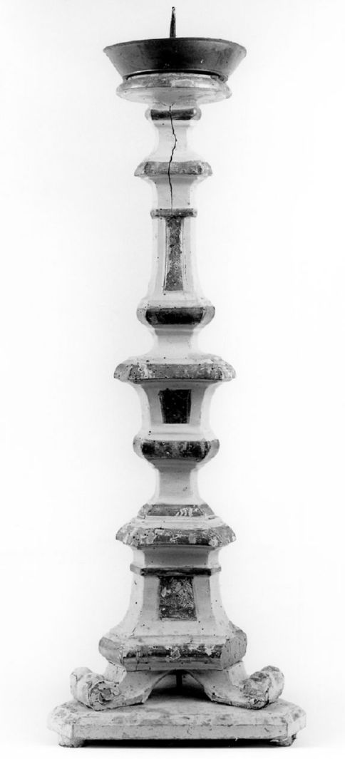 candeliere d'altare, serie - bottega toscana (seconda metà sec. XVIII)