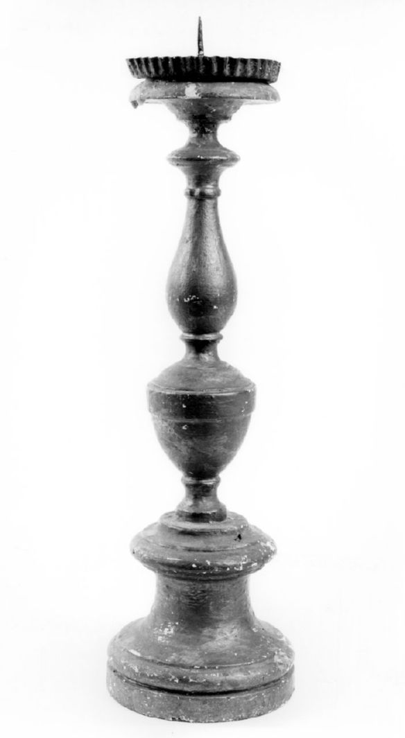 candeliere d'altare, serie - bottega toscana (seconda metà sec. XVIII)