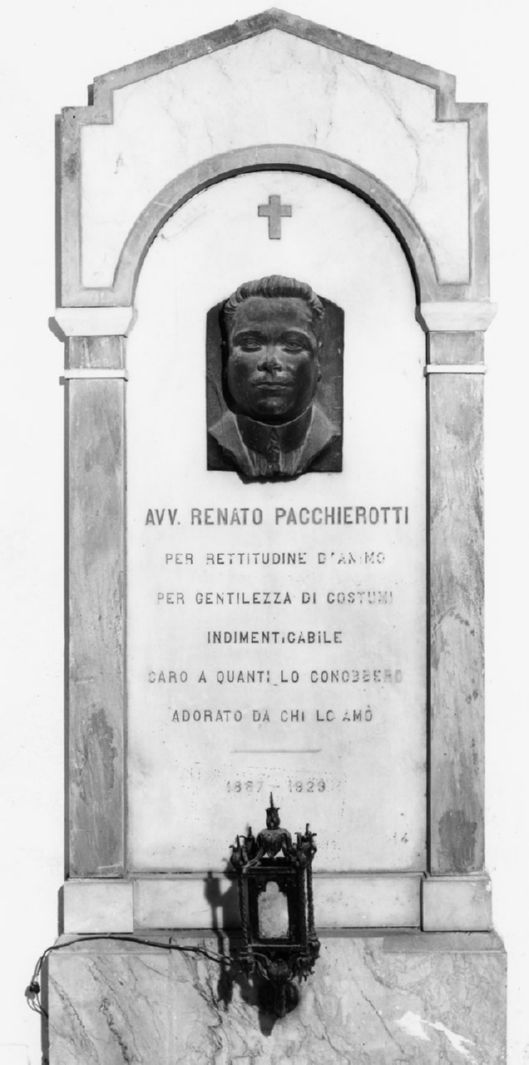 busto ritratto di Renato Pacchierotti (monumento funebre) di Trapassi Ezio (sec. XX)