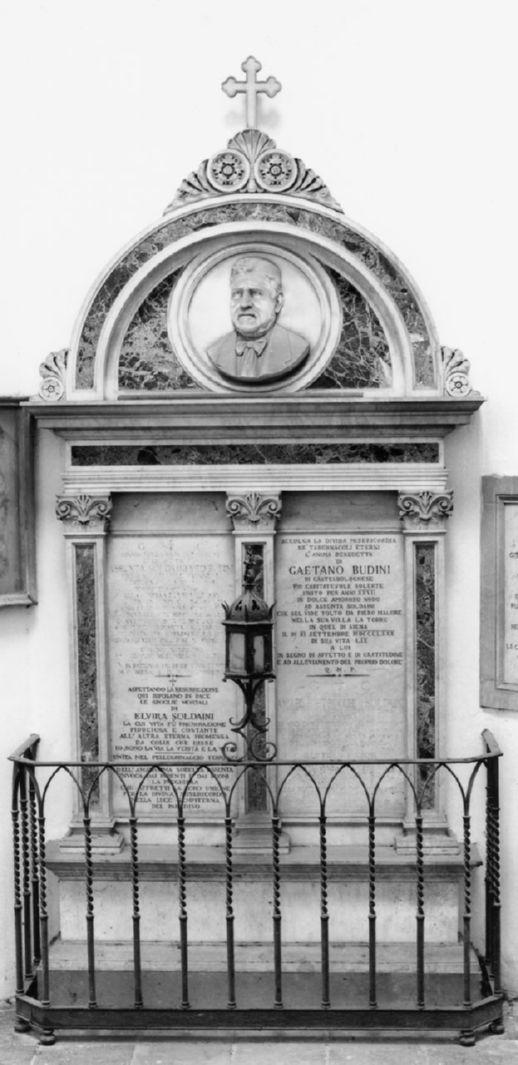 busto ritratto di Gaetano Budini (monumento funebre) di Sarrocchi Tito (sec. XIX)